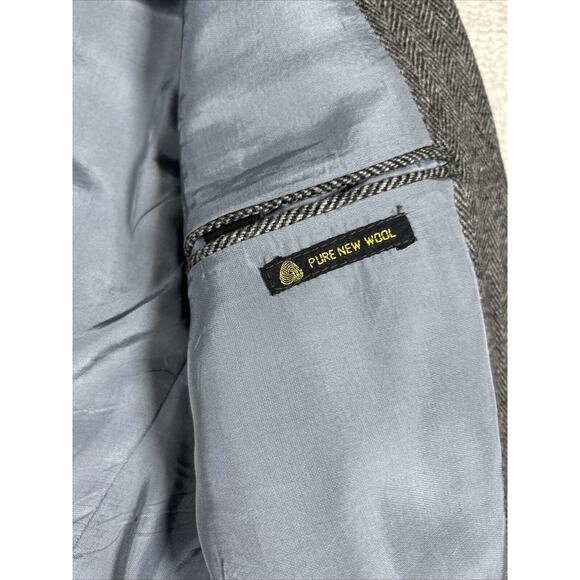 Bullock & Jones Vintage Men's Sport Coat Blue Plaid Wool - Picture 4 of 12